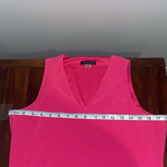 Tommy Hilfiger Ruffle Tiered Sleeveless Jersey Knit Shift Dress 6P - Picture 8 of 10